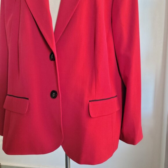 JONES STUDIO Red Women’s Plus Size Jacket/Blazer (Size: 24W) - Picture 4 of 10